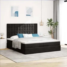 vidaXL Ottoman-Bett 200 x 200 cm Schwarz