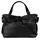 Samantha look Henkeltasche echt Leder, Made in Italy, schwarz