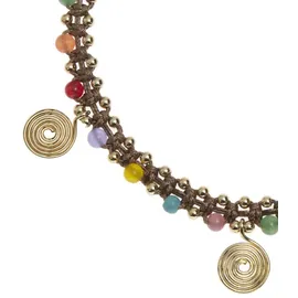 LASCANA Fußkette mit Anhänger Damen braun-bunt Gr.