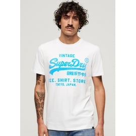 Superdry Herren T-Shirt - Weiß,Hellblau - XL