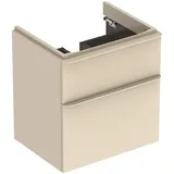 Geberit Waschtischunterschrank 2 Schubladen 58,4 x 61,7 x 47 cm Sand-grau Hochglanz