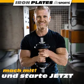 ScSPORTS Hantelscheiben Set Hantelscheibe 20 kg schwarz
