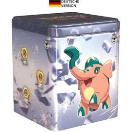 Pokémon Pokémon-Sammelkartenspiel: Stapel-Tin-Box Metall (3 Boosterpacks & 2 Stickerbögen)