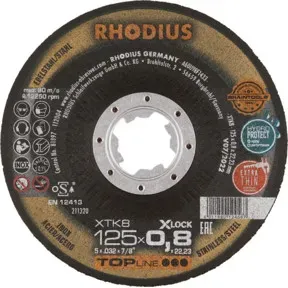RHODIUS TOPline XT8 EXACT X-LOCK Extradünne Trennscheibe 115 x 0,8 x 22,23 mm