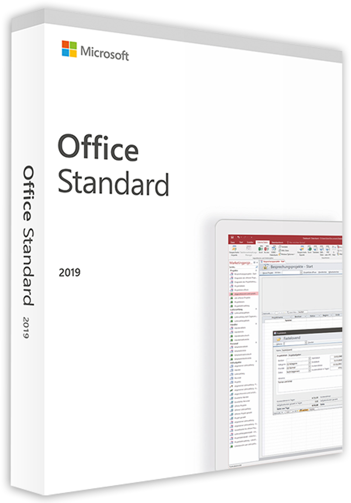 Office 2019 Standard - Produktschlüssel - Sofort-Download - Vollversion - 1 PC - Deutsch