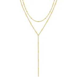 Hey Happiness Layering Y-Kette Edelstahl Gold Damen 
