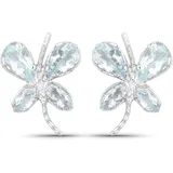 vira jewels Ohrstecker Vira Jewels Silber 925 rhodiniert Aquamarin weiß