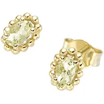 Luigi Merano Paar Ohrstecker mit Edelsteinen, Gold 375«, grün