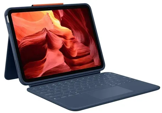 Rugged Combo 4 Touch - keyboard and folio case - with trackpad - classic blue Input Device - Tastatur & Folio-Set - Nordisch - Blau