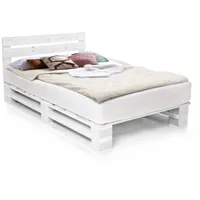Möbel-Eins PALETTI DUO Massivholzbett Holzbett Bett aus Paletten mit