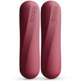 NEOLYMP Hantel-Set Pilates Hanteln 1 kg – rutschfestes Silikon Hantelset – 2er Set, (Kleine Hanteln für Frauen – Dumbbell Set für dein Home Pilates Set), Kurzhanteln 2er Set für Pilates, Yoga & Home Workout – kleine Hanteln rot