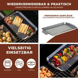 bremermann Grillplatte onesize Edelstahl Silber/Weiß