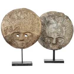 Maske Stein auf Ständer Timor H 40 cm