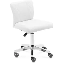 Physa Rollhocker mit Rückenlehne 45 - 59 cm 150 kg Weiß