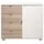 Priess Sideboard 82 x 71 x 38 cm Weiß / Eiche