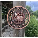 Große Retro-gartenuhr – Wetterfest – Badezimmeruhr – Vintage-dekoration – Tickenlos – Liaiki