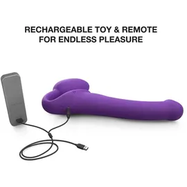 Strap-On-Me Strap-on-me, Vibrating Bendable Strap-on - Size M, 34 cm,