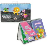 Trendhaus ABC-5 Countdown-Tischkalender mehrfarbig