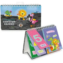 Trendhaus ABC-5 Countdown-Tischkalender mehrfarbig