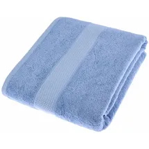 Homescapes Flauschiges Premium Frottee Strandtuch 100 x 180 cm hellblau