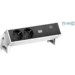 Bachmann DESK 2 - Steckdosenleiste - included mounting bracket - Eingabe, Eingan