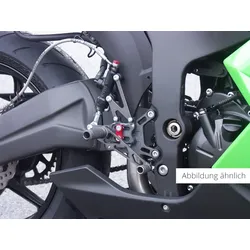 LSL Ersatzteil für 2Slide Rastenanlage 118K084RT, Bremsseite, ZX-6R, 98-02/9R, 98-, schwarz