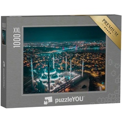 puzzleYOU Puzzle Puzzle 1000 Teile XXL „Istanbul und Camlica Moschee, Türkei“, 1000 Puzzleteile, puzzleYOU-Kollektionen Türkei