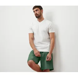 Tchibo - 2 T-Shirts mit V-Ausschnitt - Herren - Gr. L - weiß