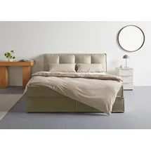 LeGer Home by Lena Gercke Boxspringbett "Addyson", lila (pearl), B:170cm L:230cm, 100% Polyester, LEGER HOME BY LENA GERCKE, Komplettbetten, Boxspringbett, Boxspringbett inkl. Topper, 2 Matratzen