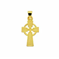 Kreuzkette ADELIA ́S "Halskette - Kreuzkette mit Kreuz Anhänger aus 585 Gold", gold, Halsketten, Damen, Gelbgold 585 Gold, Gelbgold 585, Gold, Kreuzkette, Schmuckset mit bis 45 cm stufenlos verstellbarer 925 Silber Halskette