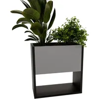 Craftpak Blumenkasten, Dunkelgrau, Rechteckig, 44x45x22.6 cm, Gartenzubehör, Blumentöpfe