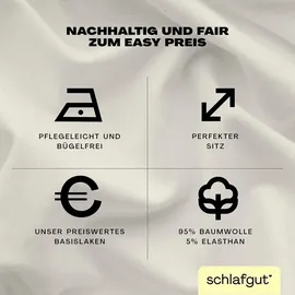 schlafgut Easy Jersey 120 x 200 - 130 x 220 cm yellow light
