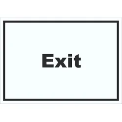 Exit Schild mit Text Ausgang waagerecht A3 (297x420mm)