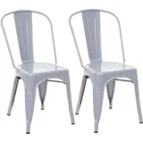 MCW Bistrostuhl MCW-A73 Metall grau 2er Set
