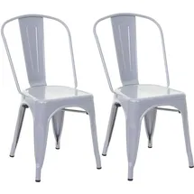 MCW Bistrostuhl MCW-A73 Metall grau 2er Set