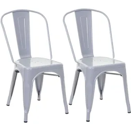 MCW Bistrostuhl MCW-A73 Metall grau 2er Set