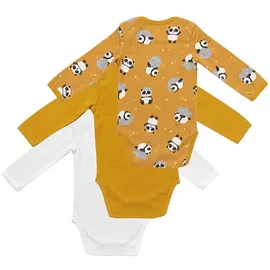 Schlummersack Bio Baby-Bodys langarm 3er-Pack in Gold | Gr.: 74