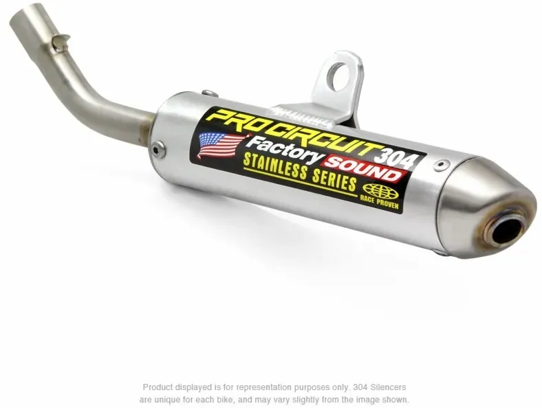 PRO CIRCUIT Geluiddemper 304 geborstelde alu/rvs dop KTM/Husqvarna
