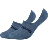 SKECHERS Sportsocken Unisex 2PPK Mesh Ventilation Footies Socks blau 39/42