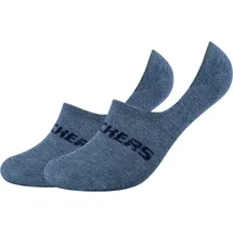 SKECHERS Sportsocken Unisex 2PPK Mesh Ventilation Footies Socks blau 39/42