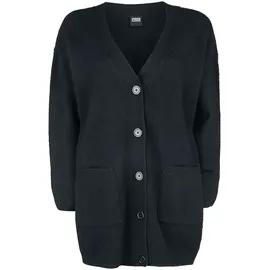 URBAN CLASSICS Chunky Fluffy Knit Cardigan Schwarz XS