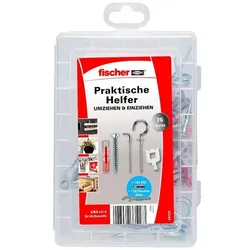 fischer Dübel- und Schrauben-Sortiment »Praktische Helfer-Umzug DuoPower« 76 Stück grau