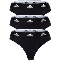 Adidas Damen String 3er Pack, Farbe:Black, Bekleidungsgröße:S - S