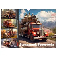 Calvendo Steampunk Feuerwehr (Wandkalender 2026 DIN A3 quer), CALVENDO