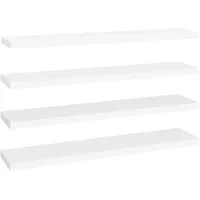 vidaXL Wandregal 120 x 23,5 x 3,8 cm Weiß