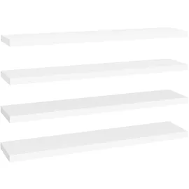 vidaXL Wandregal 120 x 23,5 x 3,8 cm Weiß