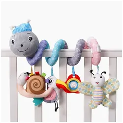 yozhiqu Greifspielzeug gewundener Kinderwagen wickeln Spielzeug (1-tlg), Caterpillar Beruhigendes Bettwickel-Spiralaktiviertes Spielzeug
