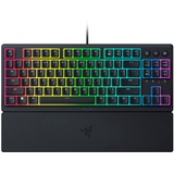 Razer Ornata V3 Tenkeyless - Kompakte Flache Gaming-Tastatur (Mecha-Membran-Switches, Tastenkappen mit Anti-UV-Beschichtung, Beleuchtete Separate Medientasten) QWERTY US-Layout | Schwarz