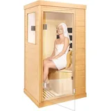Infrarotkabine Infrarotsauna für Zuhause 1 Person Trockensaunaraum aus kanadischem Hemlockholz mit geringem EMF Privatsauna für den Innenbereich ...