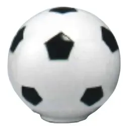 MB-Knopf, Fußball,Ø 33mm,H 33mm, Kunststoff, weiß/schwarz